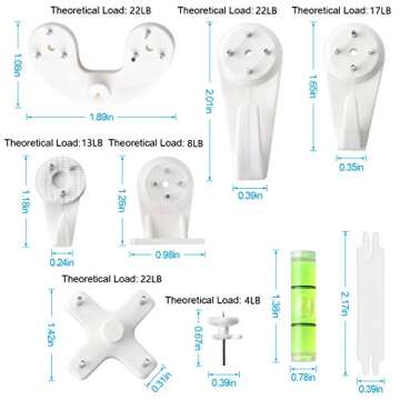 Picture Hanging Kit - 62PCS Non-Damage Wall Hooks