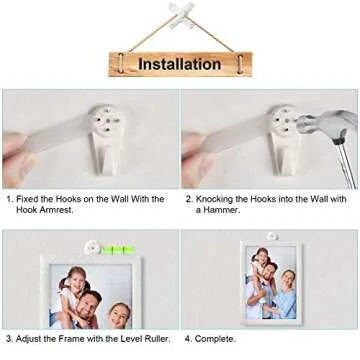 Picture Hanging Kit - 62PCS Non-Damage Wall Hooks