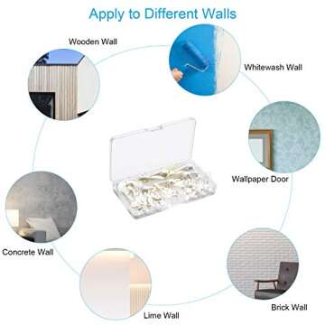 Picture Hanging Kit - 62PCS Non-Damage Wall Hooks