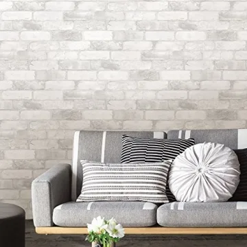Transform Spaces with NuWallpaper Loft Brick Peel Stick