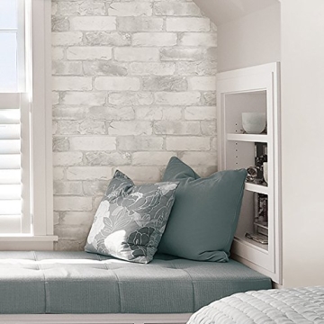 Transform Spaces with NuWallpaper Loft Brick Peel Stick