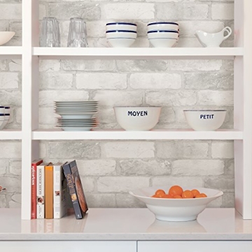 Transform Spaces with NuWallpaper Loft Brick Peel Stick