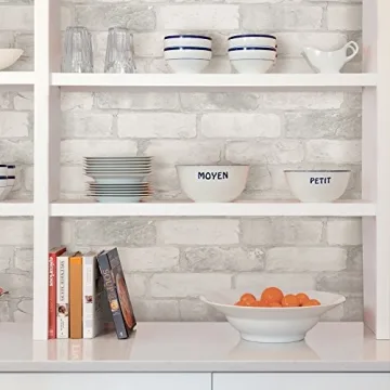 Transform Spaces with NuWallpaper Loft Brick Peel Stick