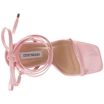 Steve Madden Women's Uplift Heeled Sandal, Pink Patent, 6.5