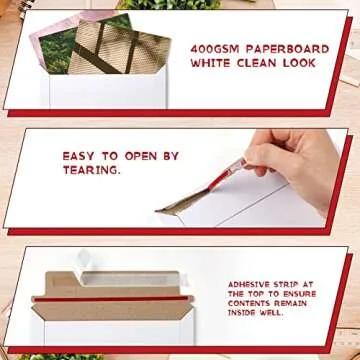 Fainne 200 Pcs Self Adhesive Rigid Mailers for Mailing