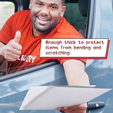 Fainne 200 Pcs Self Adhesive Rigid Mailers for Mailing