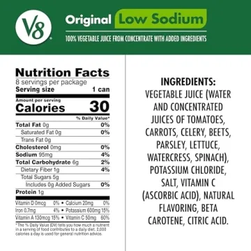 V8 Low Sodium Original Vegetable Juice - 48 Fl Oz