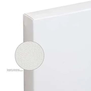 Creative Mark The Edge All Media Cotton Deluxe Stretched Canvas - 10x10" - 3 Pack of 1-1/2'' Deep Triple Acrylic Primed Canvas for Painting