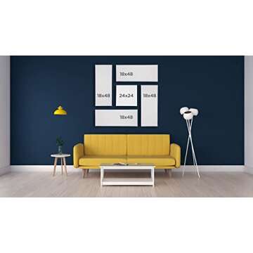 Creative Mark The Edge All Media Cotton Deluxe Stretched Canvas - 10x10" - 3 Pack of 1-1/2'' Deep Triple Acrylic Primed Canvas for Painting