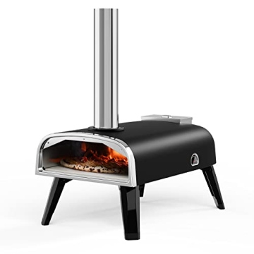 aidpiza Pizza Oven Outdoor 12" Wood Fired Pizza Ovens - Portable Stainless Steel Pizza Oven for Back...