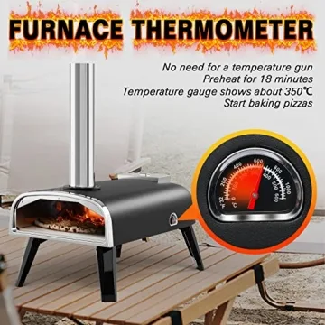 aidpiza Outdoor Pizza Oven - Portable Wood Fired Pizza