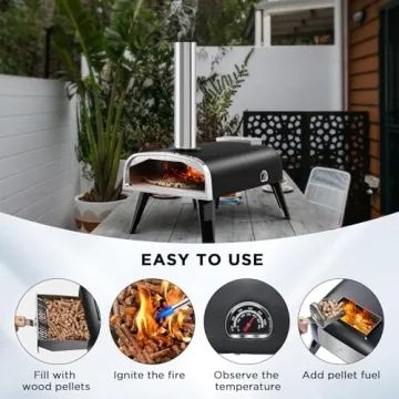 aidpiza Outdoor Pizza Oven - Portable Wood Fired Pizza