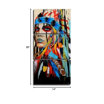 Meiji Native American Canvas Wall Art for Home Decor