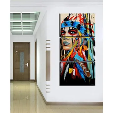 Meiji Native American Canvas Wall Art for Home Decor
