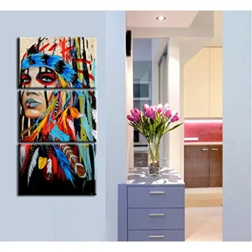 Meiji Native American Canvas Wall Art for Home Decor