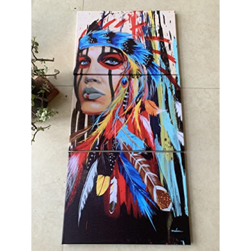 Meiji Native American Canvas Wall Art for Home Decor