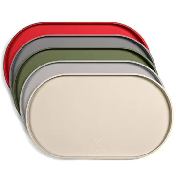 DogBuddy Dog Food Mat - Waterproof Dog Bowl Mat, Silicone Dog Mat for Food and Water, Pet Food Mat w...