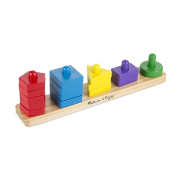 Melissa & Doug Wooden Stack Sort Board Educational Toy 2+