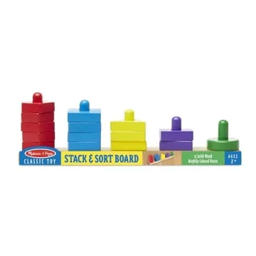 Melissa & Doug Wooden Stack Sort Board Educational Toy 2+