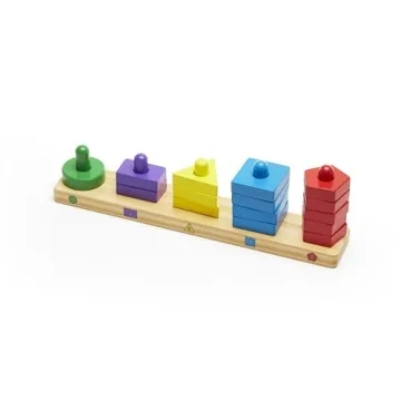 Melissa & Doug Wooden Stack Sort Board Educational Toy 2+