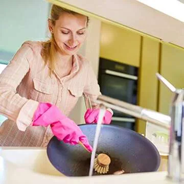 Set of 4 Eco-Friendly Dish Brushes with Replaceable Heads