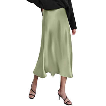 Chic Zeagoo Satin Midi Skirt for Every Occasion