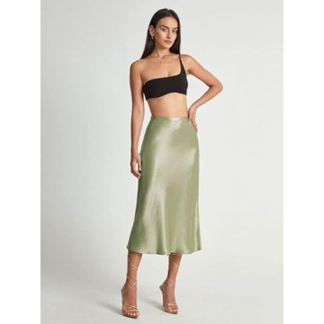 Chic Zeagoo Satin Midi Skirt for Every Occasion