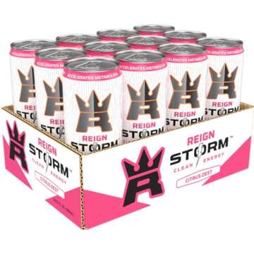 REIGN Storm Citrus Zest Energy Drink - 12 Fl Oz (Pack of 12)