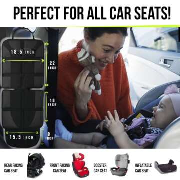 Sunferno Baby Car Seat Protector - Protect Leather Seats & Organize Essentials