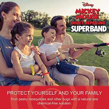 Superband Classic Disney (Pack of 50) - for Kids & Adults - Insect & Mosquito Repelling Wristband with Mickey and Minnie Mouse Charms - Made with Oils (50)