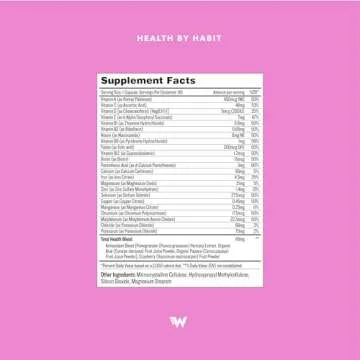 Health by Habit Womens Multi Supplement (60 Capsules) - 23 Essential Vitamins and Minerals, Supports General Health & Wellness, Non-GMO, Sugar Free (1 Pack)