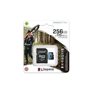 Kingston 256GB Canvas Go Plus microSDXC Card | Up to 170MB/s | UHS-I, C10, U3, V30, A2/A1 | with Adapter | SDCG3/256GB