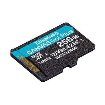 Kingston 256GB Canvas Go Plus microSDXC Card | Up to 170MB/s | UHS-I, C10, U3, V30, A2/A1 | with Adapter | SDCG3/256GB