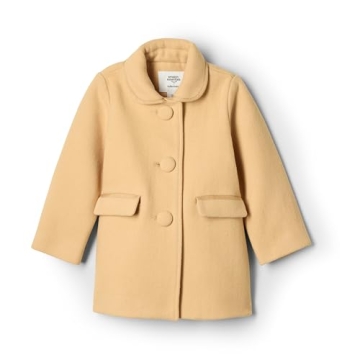 Amazon Essentials x Sofia Grainge Toddler Girls' Wool Blend Coat, Light Camel, 2T