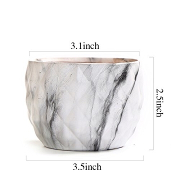 Stylish SE SUN-E Marbling Ceramic Plant Pot Set for All