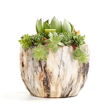Stylish SE SUN-E Marbling Ceramic Plant Pot Set for All