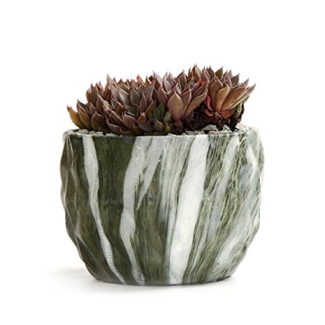 Stylish SE SUN-E Marbling Ceramic Plant Pot Set for All