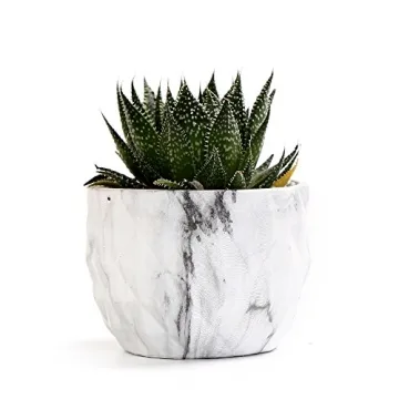 Stylish SE SUN-E Marbling Ceramic Plant Pot Set for All