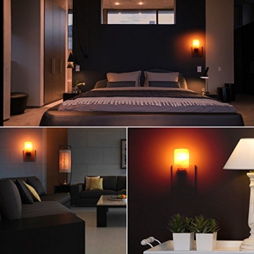 Syntus 2 Pack Himalayan Salt Lamp Natural Crystal Salt Light Glow Hand Carved Night Lights Wall Light, UL Listed Plug for Lighting, Decoration and Air Purifying