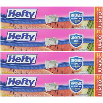 Hefty 2.5 Gallon Slider Storage Bags - 48 Count