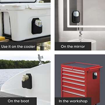 30 Watt Sudski, Shower Drink Holder for Beer Can | Trademark Silicone Grips Shiny Surface, No Glue or Nails