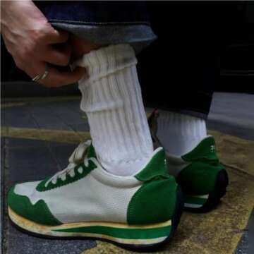 DAUCO 4 Pairs Natural 98% Cotton Socks for Women & Men Crew Socks Seamless Cozy Fall Socks Breathabl...