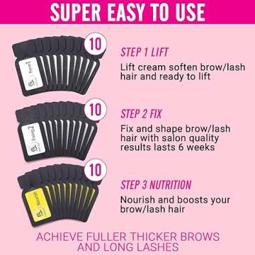 iMethod Brow Lamination Kit Professional - Eyebrow Lamination Kit At Home DIY and Salon Use, Instant Lift for Fuller Feather Brows, 10 Brow Lift Sachets Salon Result Long Lasting, Vegan & Cruelty Free