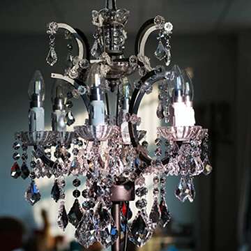 Maple Leaf 20pcs Crystal Chandelier Prisms Replacement Pendant Parts, 38mm Hanging Crystals Beads for Chandelier Wedding Decoration Clear