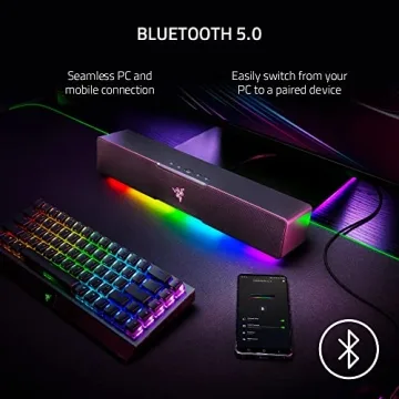 Razer Leviathan V2 X: PC Soundbar with Full-Range Drivers , USB Type C Power and Audio Delivery, Bluetooth 5.0 (Renewed)