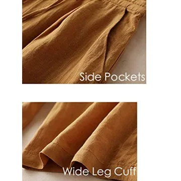 LaovanIn Women's Comfortable Linen Drawstring Pants for Summer