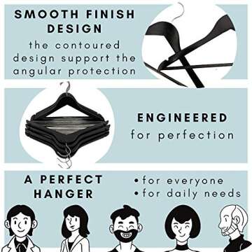 Closet Spice 40 Pack Solid Wood Suit Hangers for All Garments