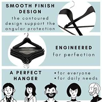 Closet Spice 40 Pack Solid Wood Suit Hangers for All Garments