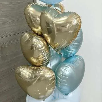 Baby Blue Heart Foil Balloons for Any Occasion