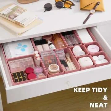 Stackable 11-Piece Drawer Organizer for Home and Office